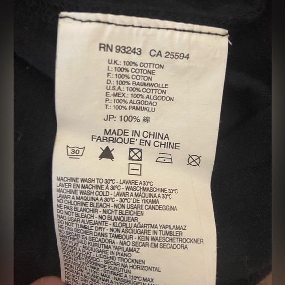 Diesel Men's Black Trim Fit Slub V-Neck Tee - Picture 5 of 5